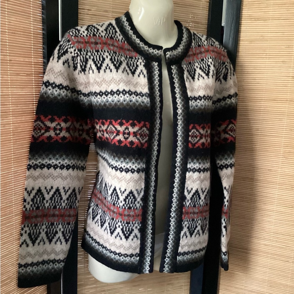 NWT Telluride Clothing Company Fair Isle Knit Cardigan Sz S wool